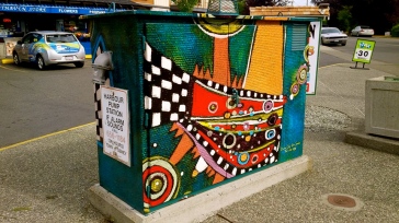 Artwork featured on a utility box in Sidney B.C.